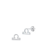 Sterling Silver Libra Zodiac Earrings