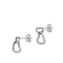 Load image into Gallery viewer, Sterling Silver Oxidized Hearts Earrings