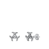 Sterling Silver Oxidized Earrings