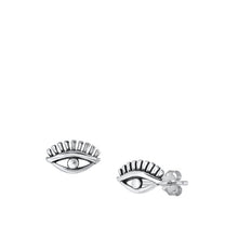 Load image into Gallery viewer, Sterling Silver Oxidized Eye Earrings