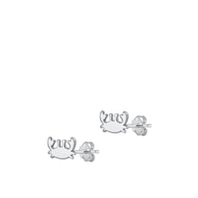 Load image into Gallery viewer, Sterling Silver Rhodium Plated Crab Stud Earrings