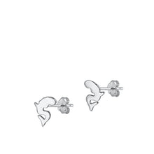 Load image into Gallery viewer, Sterling Silver Rhodium Plated Mermaid Stud Earrings