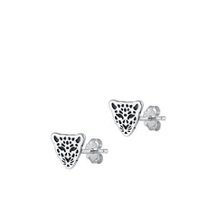 Load image into Gallery viewer, Sterling Silver Oxidized Cheetah Stud Earrings