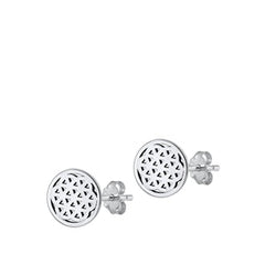 Sterling Silver Oxidized Earrings-10mm