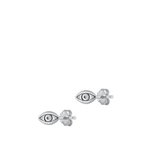 Load image into Gallery viewer, Sterling Silver Oxidized Eye Stud Earrings