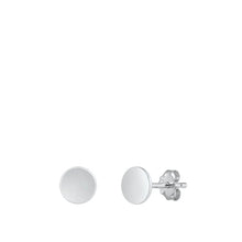 Load image into Gallery viewer, Sterling Silver Rhodium Plated Circle Assorted Plain Earrings
