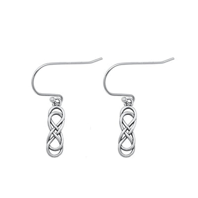 Sterling Silver Oxidized Celtic Symbol Small Stud Earrings Face Height-14.4mm