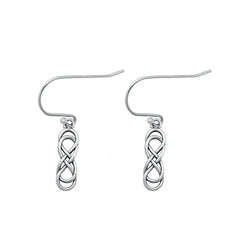 Sterling Silver Oxidized Celtic Symbol Small Stud Earrings Face Height-14.4mm