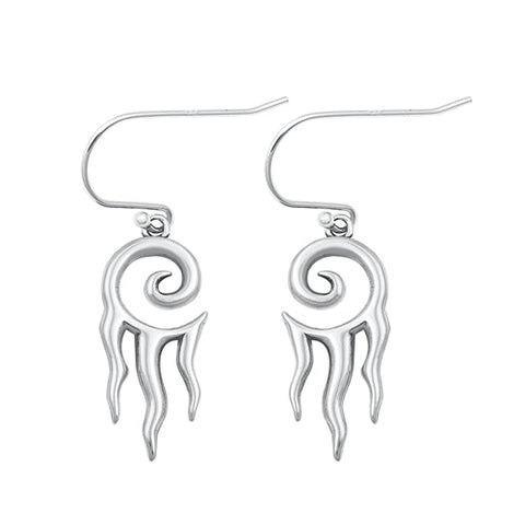 Sterling Silver Oxidized Earrings Face Height-20.6mm