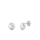 Sterling Silver Brushed Earrings