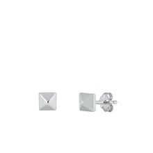 Load image into Gallery viewer, Sterling Silver Rhodium Plated Earrings