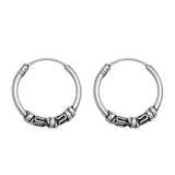 Sterling Silver Bali Hoop Earring