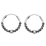 Sterling Silver Bali Hoop Earring