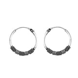 Sterling Silver Bali Hoop Earring