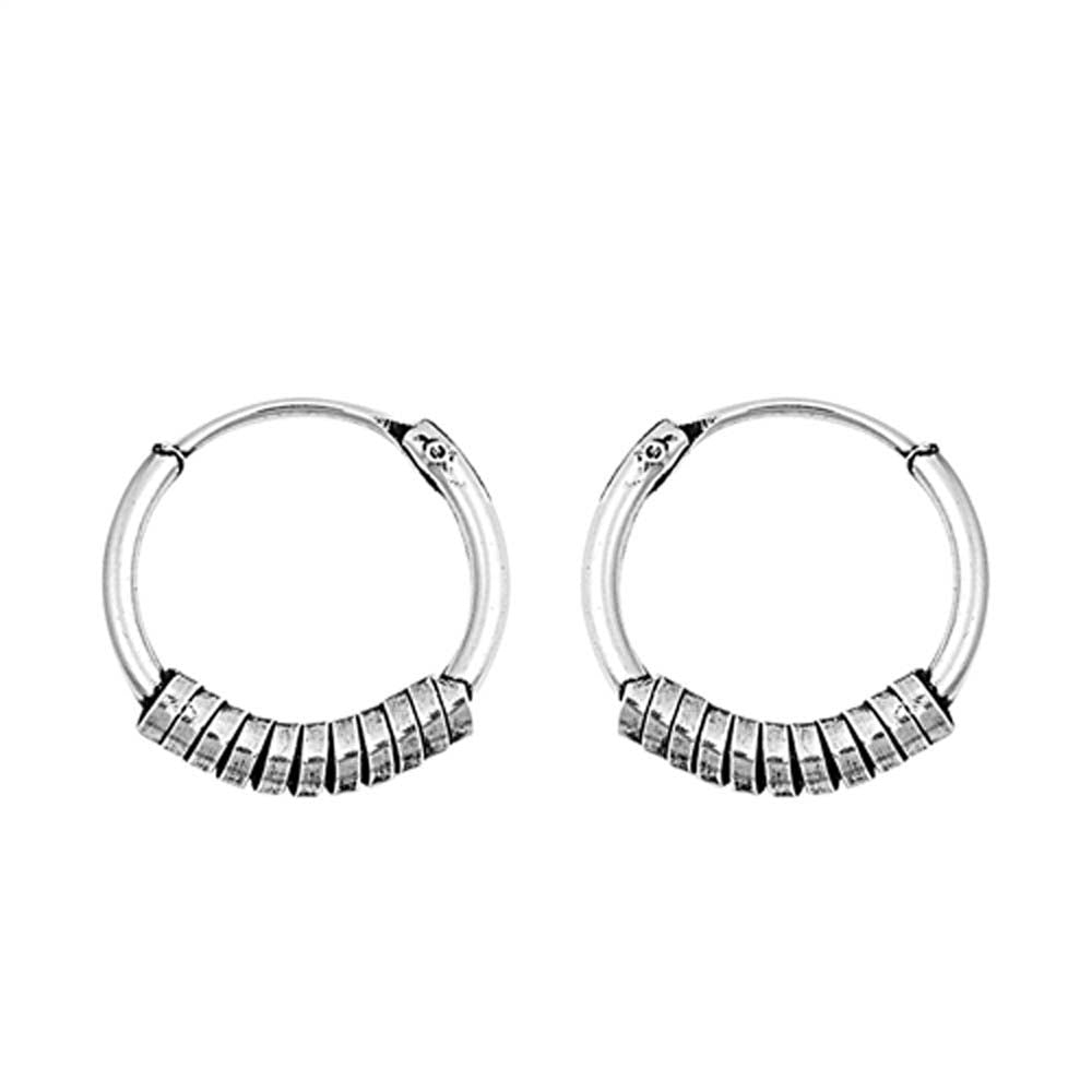 Sterling Silver Bali Hoop Earring