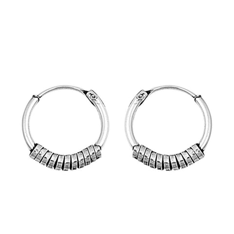 Sterling Silver Bali Hoop Earring