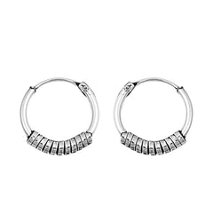 Sterling Silver Bali Hoop Earring