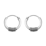 Sterling Silver Bali Hoop Earring
