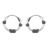 Sterling Silver Bali Hoop Earring