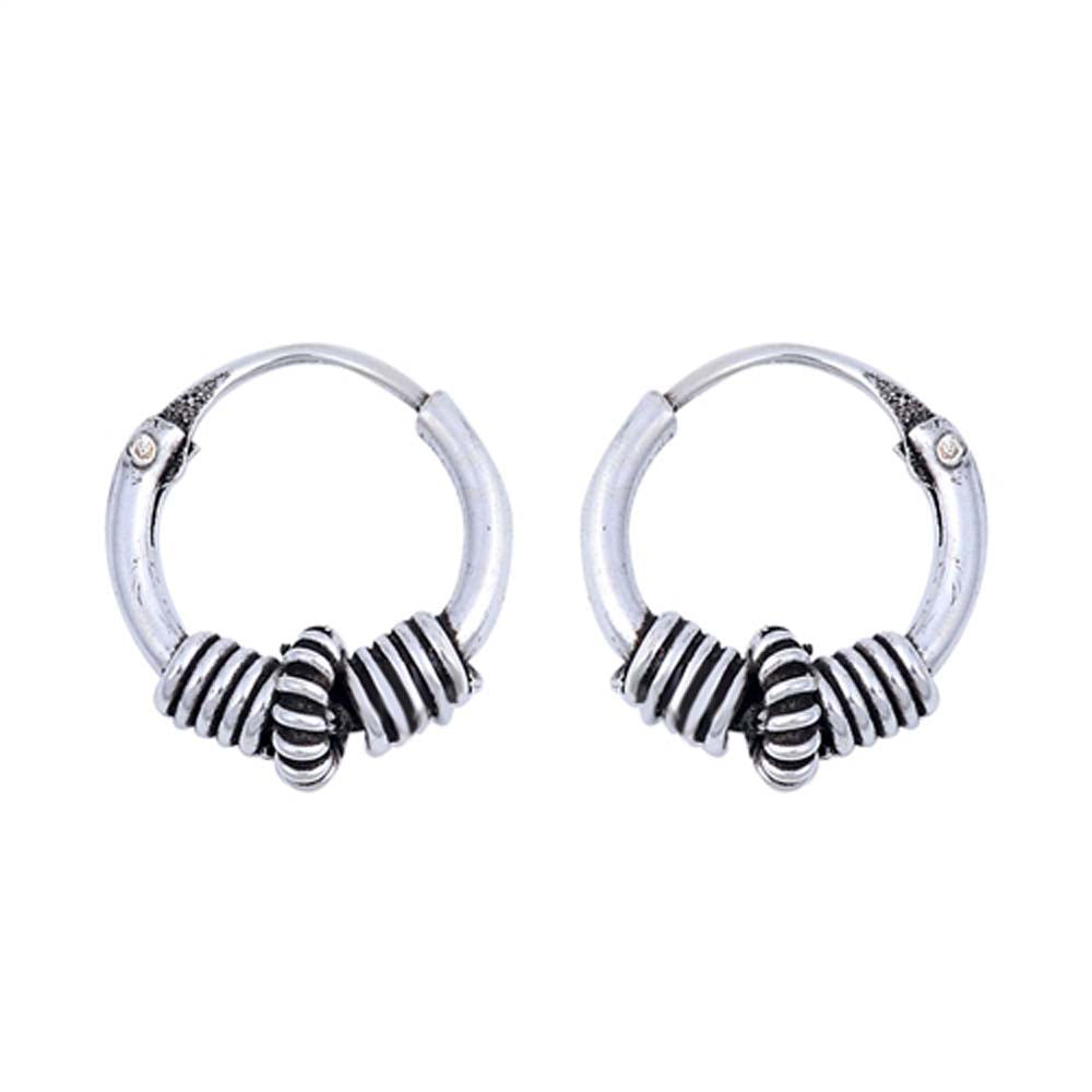 Sterling Silver Bali Hoop Earring