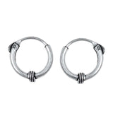 Sterling Silver Bali Hoop Earring