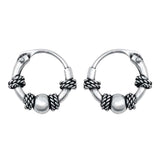 Sterling Silver Bali Hoop Earring
