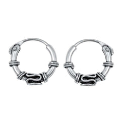 Sterling Silver Bali Hoop Earring
