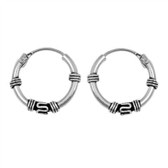 Sterling Silver Bali Hoop Earring
