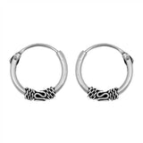 Sterling Silver Bali Hoop Earring