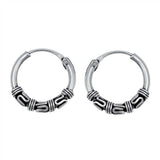 Sterling Silver Bali Hoop Earring