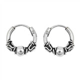Sterling Silver Bali Hoop Earring