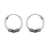 Sterling Silver Bali Hoop Earring