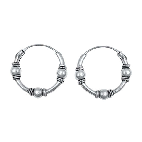 Sterling Silver Bali Hoop Earring