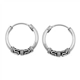 Sterling Silver Bali Hoop Earring