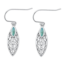 Load image into Gallery viewer, Sterling Silver Oxidized Genuine Turquoise Earrings
