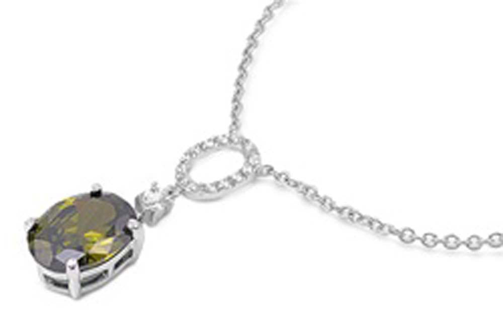 Sterling Silver Necklace With CZ
