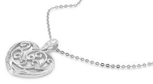 Load image into Gallery viewer, Sterling Silver Necklace Heart With CZ