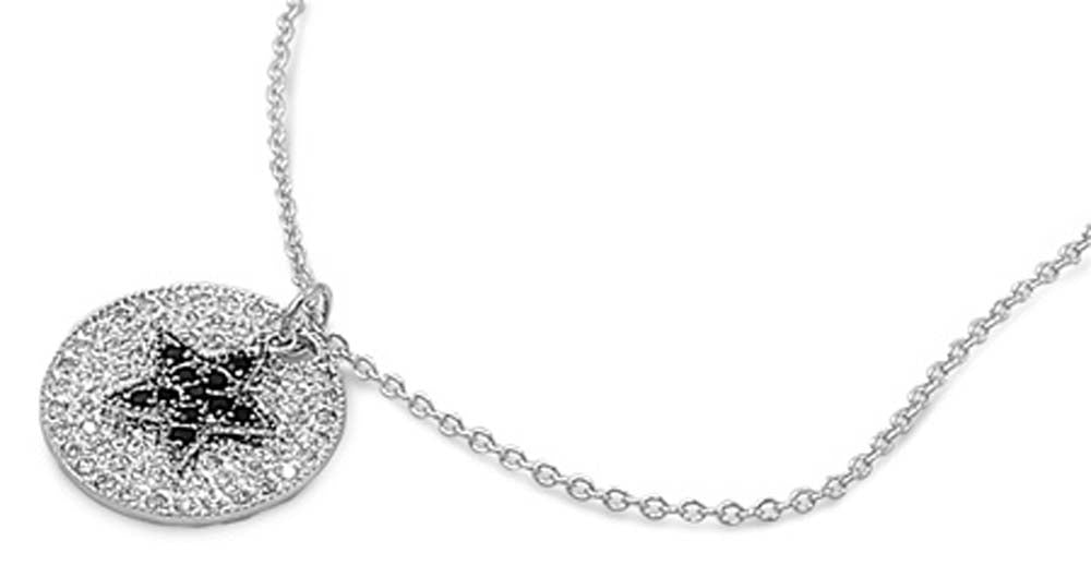 Sterling Silver Clear CZ Star Necklaces