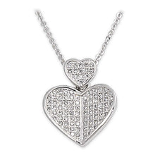 Load image into Gallery viewer, Sterling Silver Necklace Heart With CZ