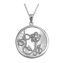 Load image into Gallery viewer, Sterling Silver Mother of Pearl Round Necklaces