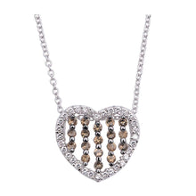 Load image into Gallery viewer, Sterling Silver Necklace Heart With CZ