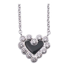 Load image into Gallery viewer, Sterling Silver Necklace Heart With CZ