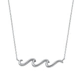 Sterling Silver Waves Necklace
