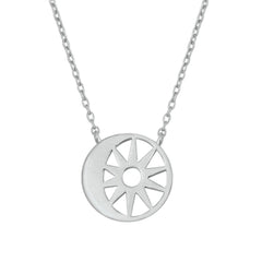 Sterling Silver Moon and Sun Necklace