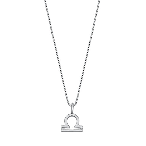Sterling Silver Libra Zodiac Necklace