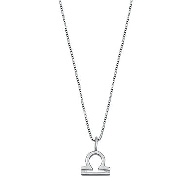 Sterling Silver Libra Zodiac Necklace
