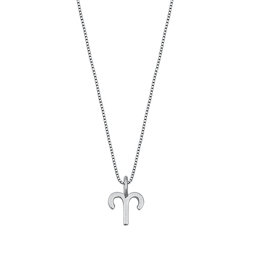 Sterling Silver Aries Zodiac Necklace