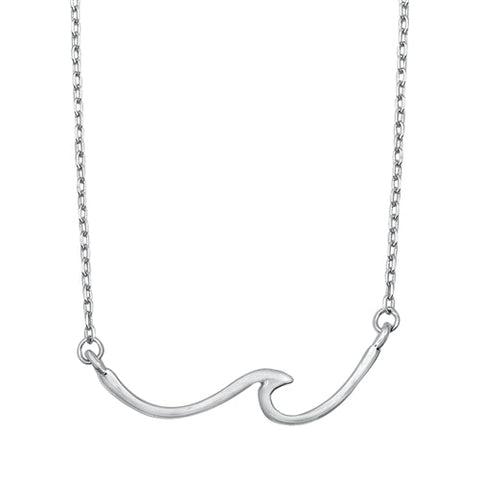 Sterling Silver Wave Necklace-4.5mm