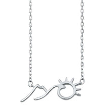 Load image into Gallery viewer, Sterling Silver  Mountains and Sunset Necklace
