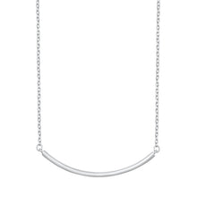 Load image into Gallery viewer, Sterling Silver Curved Bar Necklace